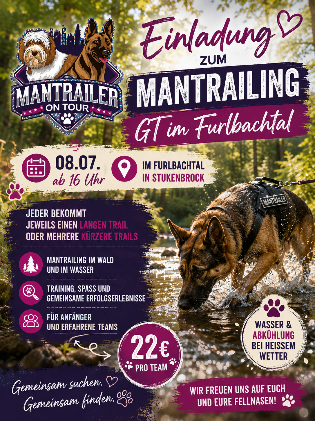 Gruppentraining Mi, den 08.07.26 im Furlbachtal
