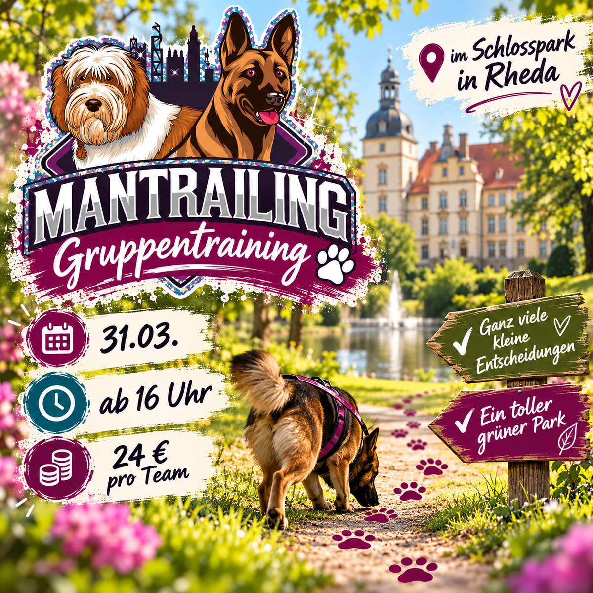 Gruppentraining 31.03 im Schlosspark Rheda