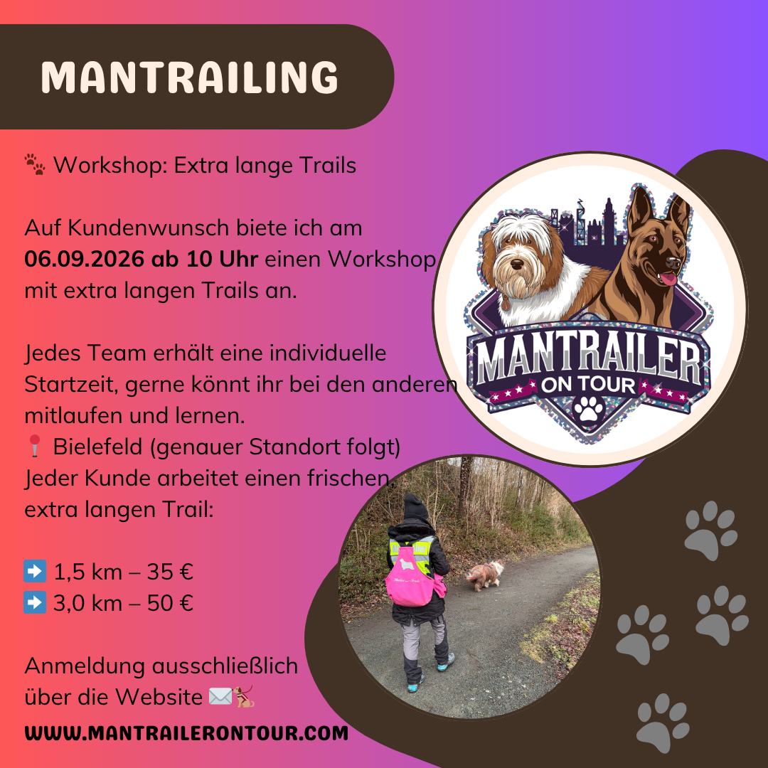 🐾 Workshop: Extra lange Trails 06.09.2026 - Bielefeld