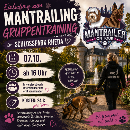 Mantrailing Gruppentraining 07.10 Schlosspark Rheda