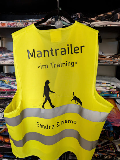 Warnweste Mantrailing personalisiert
