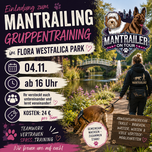 Mantrailing Gruppentraining 04.11 im Flora Westfalica Park