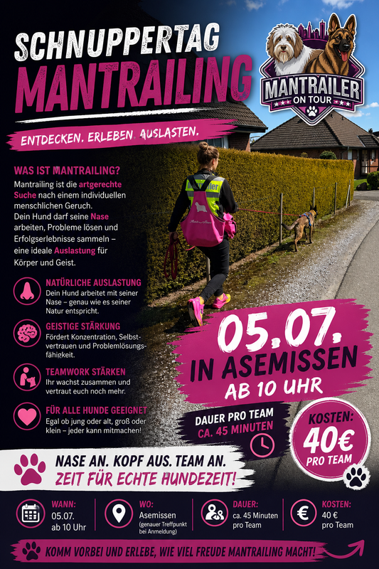 Schnuppertag Mantrailing 05.07.26 Asemissen