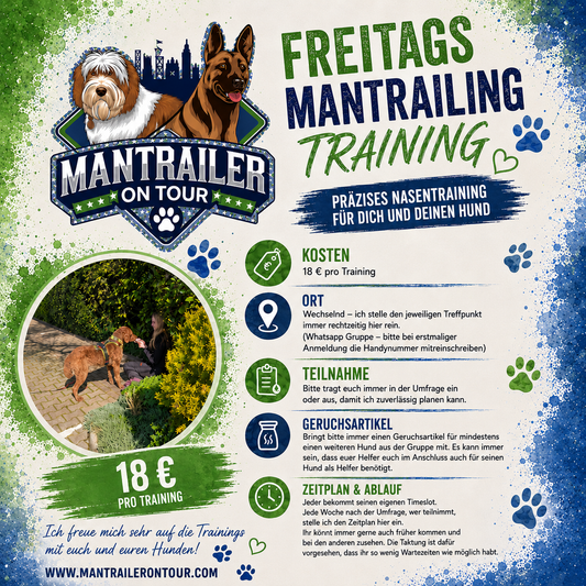 Mantrailing Freitag Slots ab 12 - 19 Uhr (Kreis Lippe o. Bielefeld)